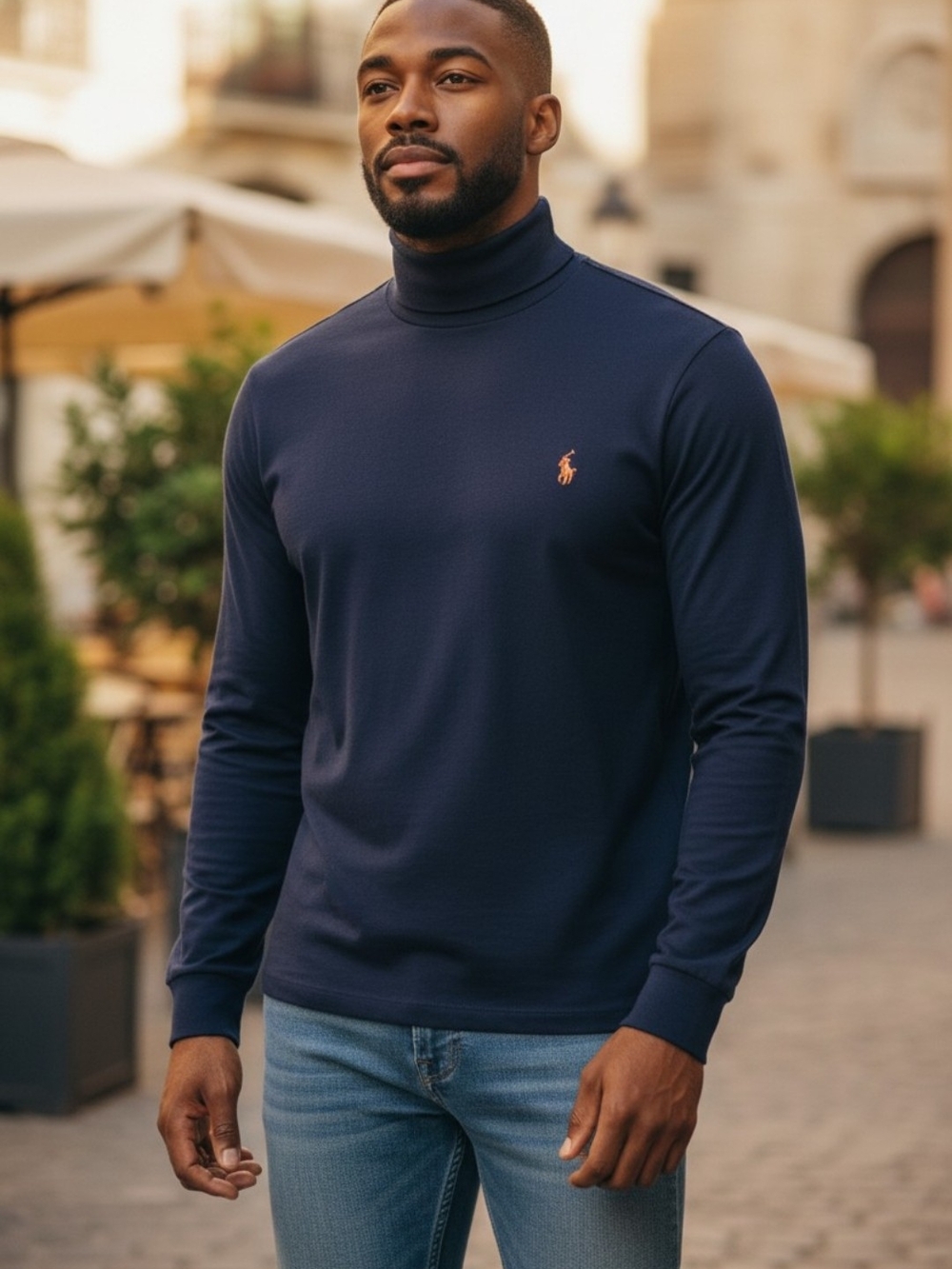 NWT Men's Polo Ralph Lauren Cotton Interlock Turtleneck Size XL